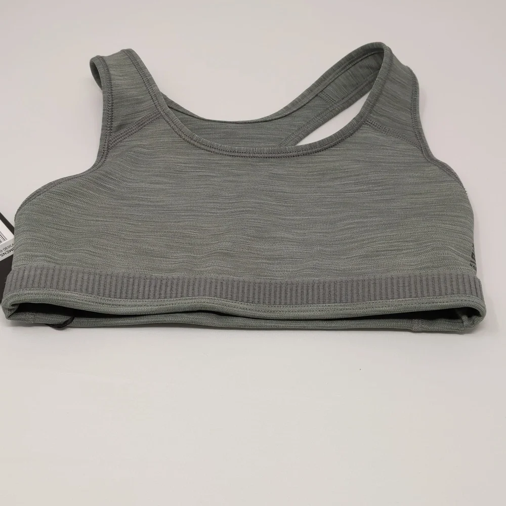 Nike Swoosh Bra Medium Support Compression Support Dri-Fit Size XS Gray NEW